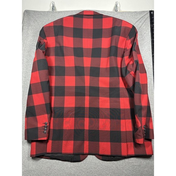 Shinesty The Red &‎ Black Men's Suit Christmas Blazer Pants Size 52 Jacket 44x29 - Picture 5 of 16